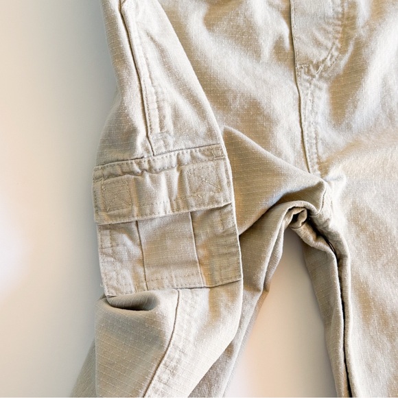 Vintage 90s Y2K Classic Winnie the Pooh Beige Khaki Embroidered Overalls 24 mos - Picture 8 of 12